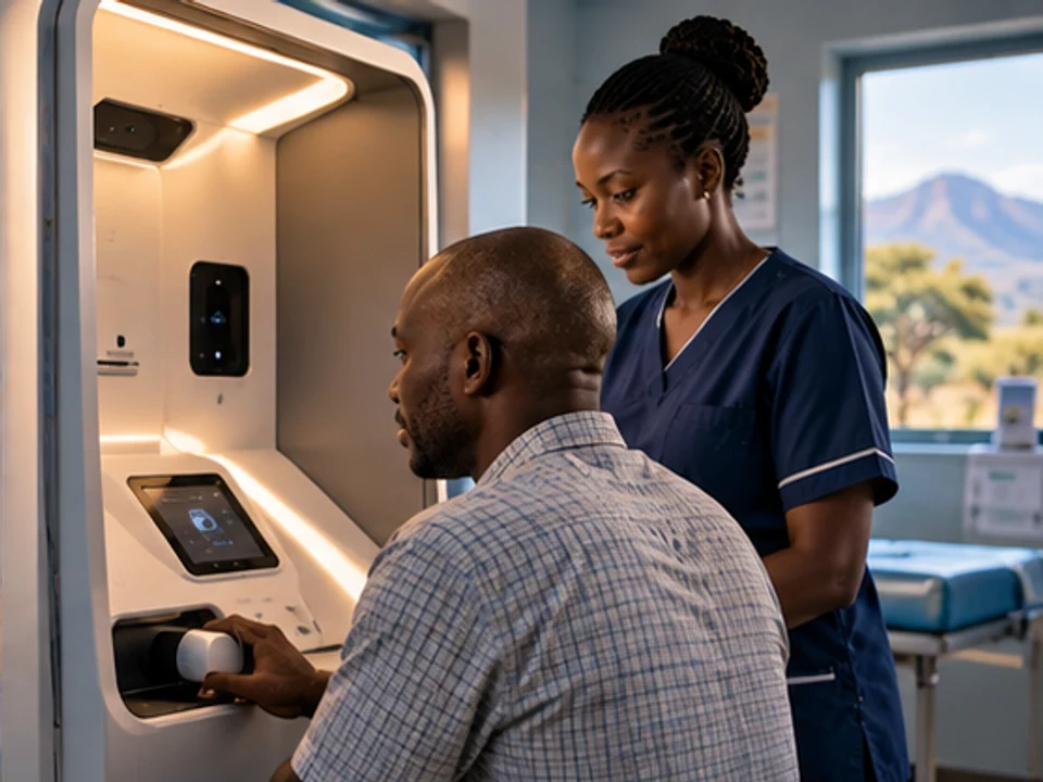 Supervised digital health screening kiosk in a clinic