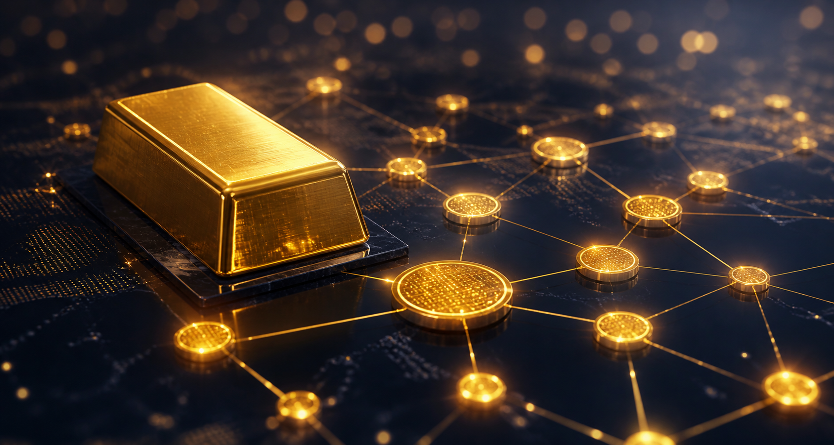Digital gold represented through fractional blockchain tokens