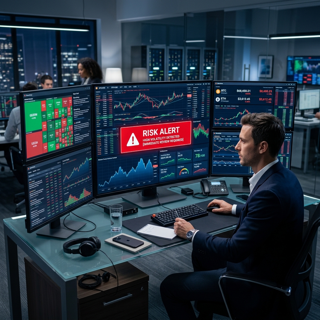 Mission Control trading desk and risk monitoring
