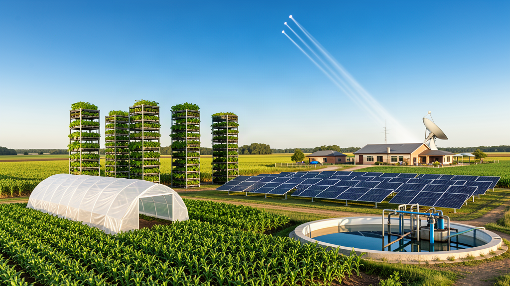Terraform agriculture technology landscape: polytunnels, vertical farms, solar power, clean water and satellite connectivity